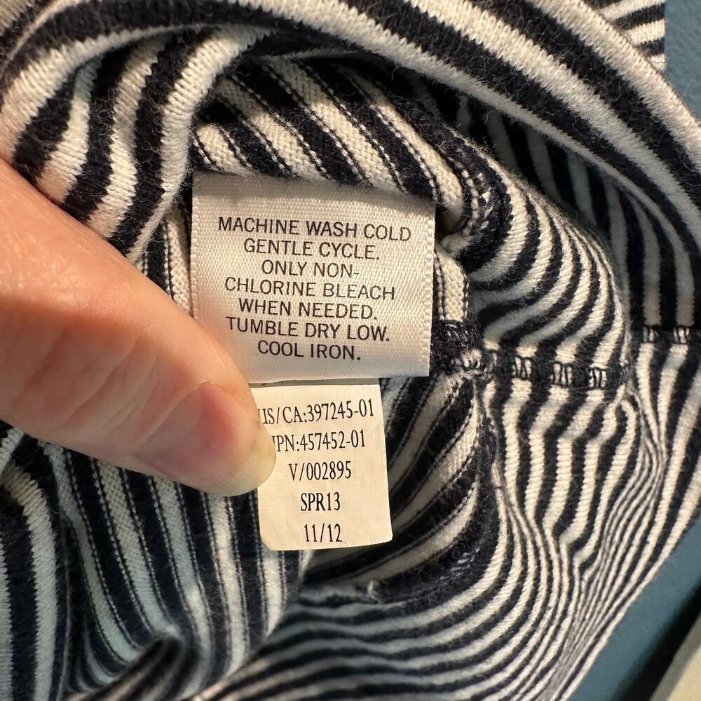 Banana Republic XS Knit Striped Mini Micro Dress Minimalist Coastal Nautical - Picture 7 of 10